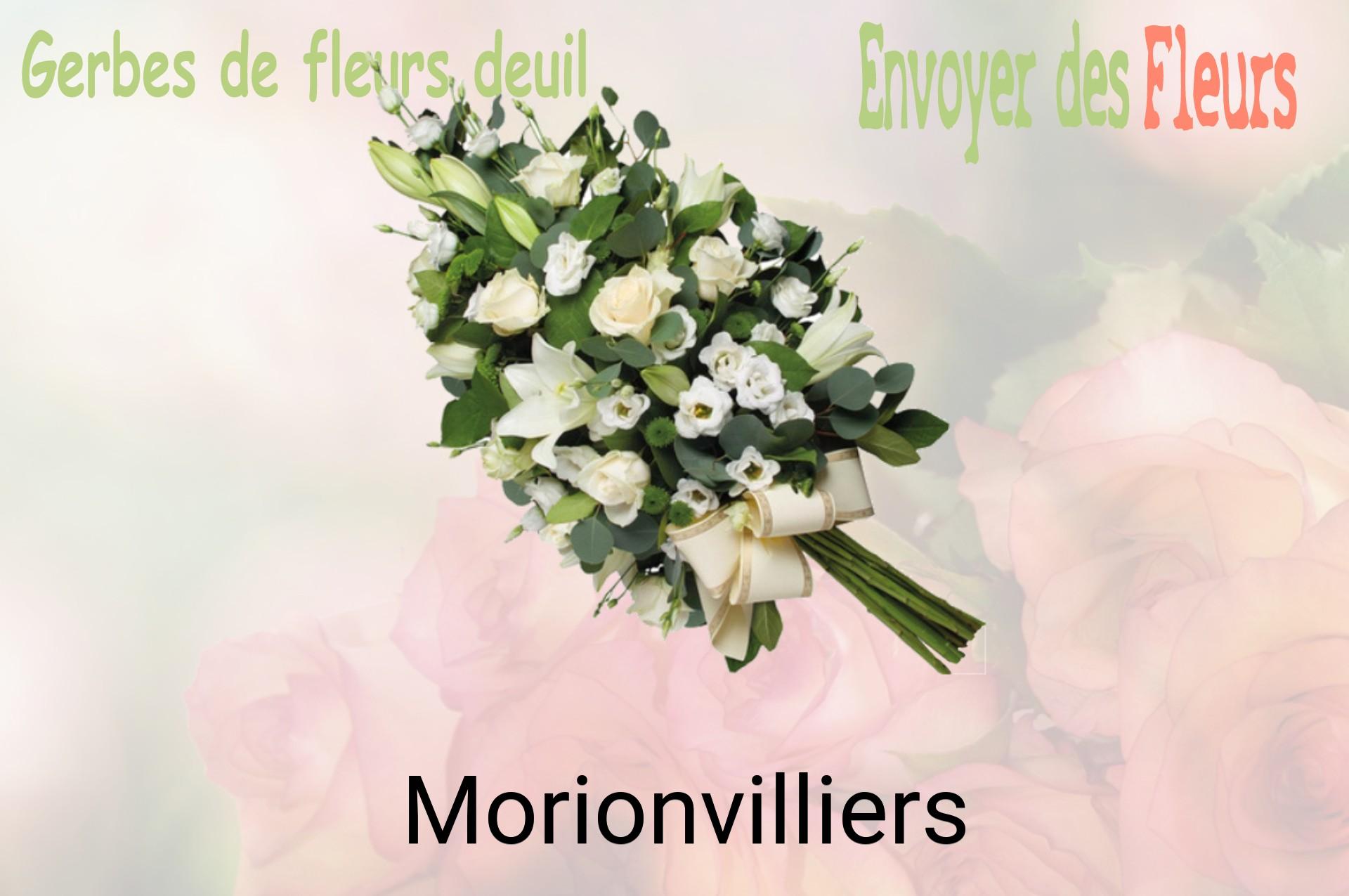 Gerbe de fleurs de deuil livrée à Morionvilliers
